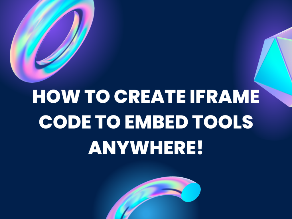 How to create iframe code blog